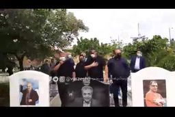 فیلم:علی پروین در مراسم تدفین مرحوم حمید جاسمیان