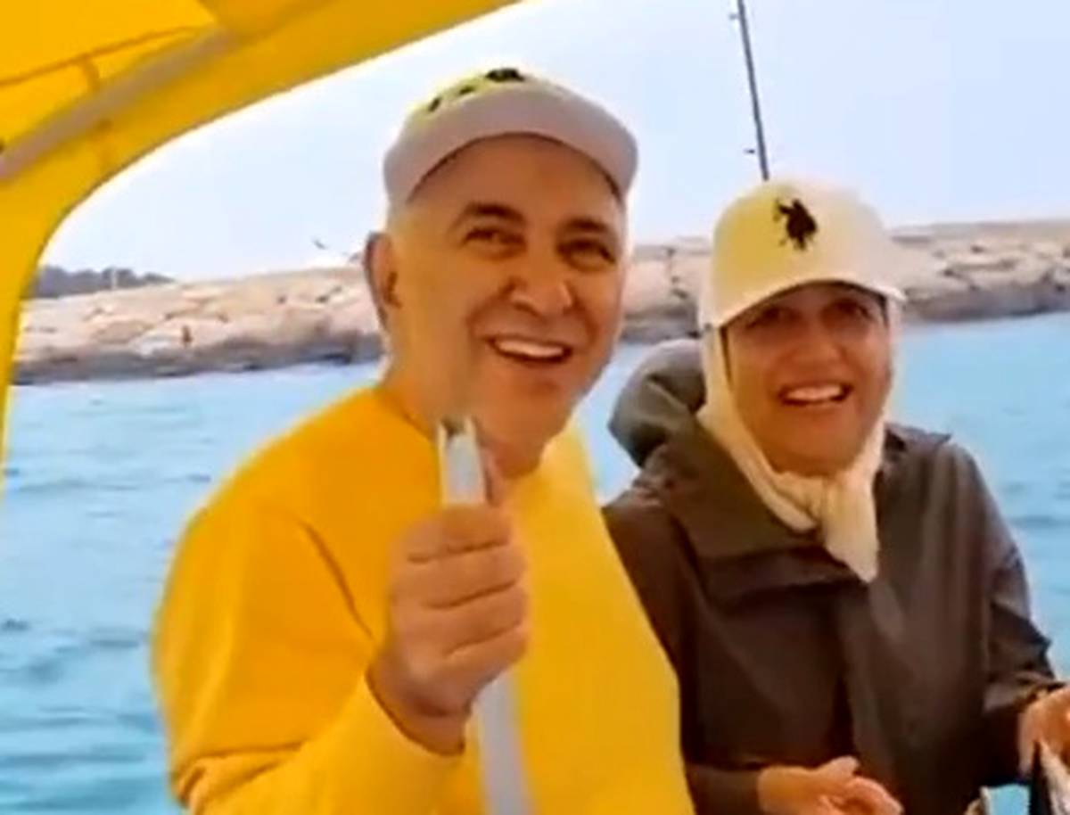 (ویدئو) ماهیگیری دکتر ظریف و همسرش در خلیج فارس لو رفت