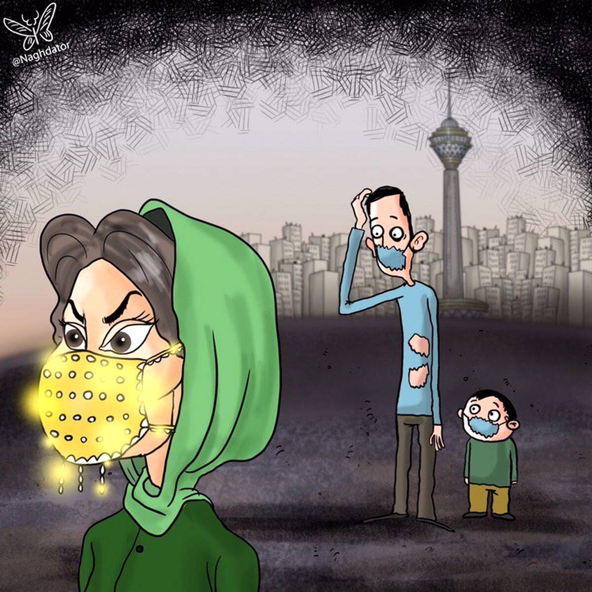 ماسک لاکچری با نخ طلا هم به میان آمد!+عکس