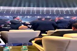 ببینید کتک کاری در جایگاه VIP جام خلیج فارس در حضور اینفانتینو