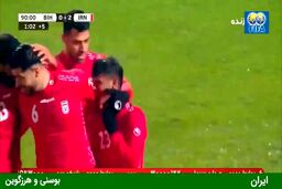 دومین گل ایران توسط قائدی به بوسنی|فیلم