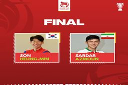 سردار آزمون در فینال بهترین بازیکن جام ملت‌های آسیا 2015  + عکس

