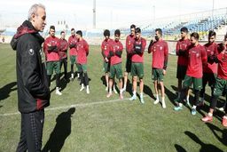 تصاویر تمرین پرسپولیس و ادای احترام به علی انصاریان فقید