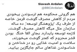کاهش قیمت مصرف گوشت لازمه توسعه پایدار است .... +مطلب 