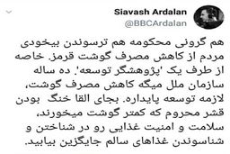 کاهش قیمت مصرف گوشت لازمه توسعه پایدار است .... +مطلب 