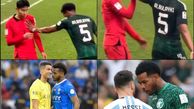 ادامه بی اخلاقی های مدافع عربستان در زمین فوتبال+عکس