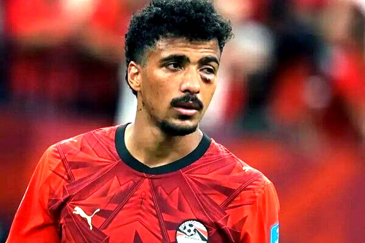 مدافع اصلی مصر آماده تقابل با ایران شد/ فقط یک ضربه مغزی بود!
