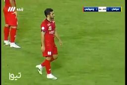 گل تساوی سپاهان به پرسپولیس؛فیلم